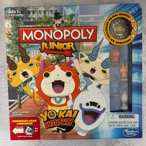 100% Complete Monopoly Junior Yo Kai Watch Edition Open but never used!
